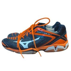 Mizuno Sneakers Unisex Handball Shoes Wave Stealth3 X1GA1400 Navy X Orange US M9